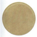 Round Coaster - Light Brown - Leatherette